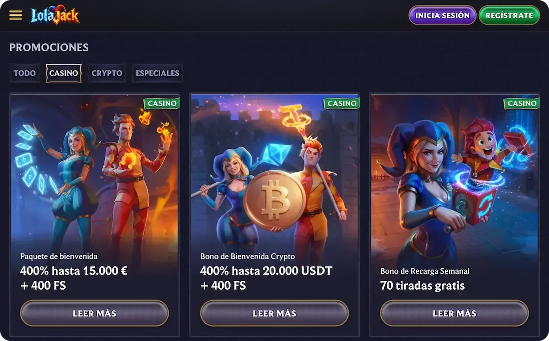 casino bonos del casino lolajack