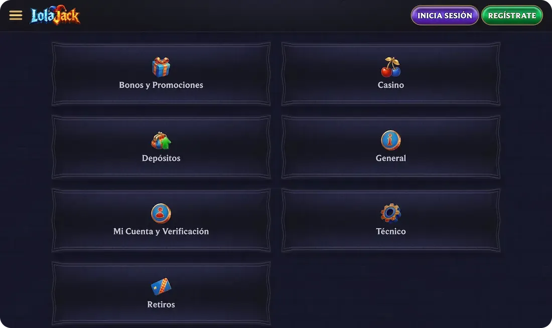 ayuda del casino lolajack