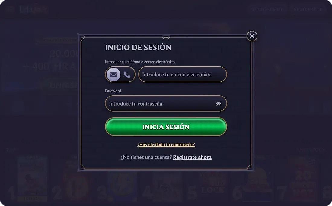 iniciar sesión en el casino lolajack con correo electronico