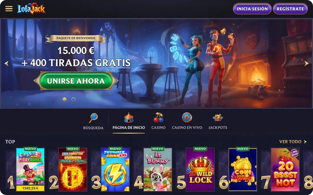 sitio web del casino lolajack